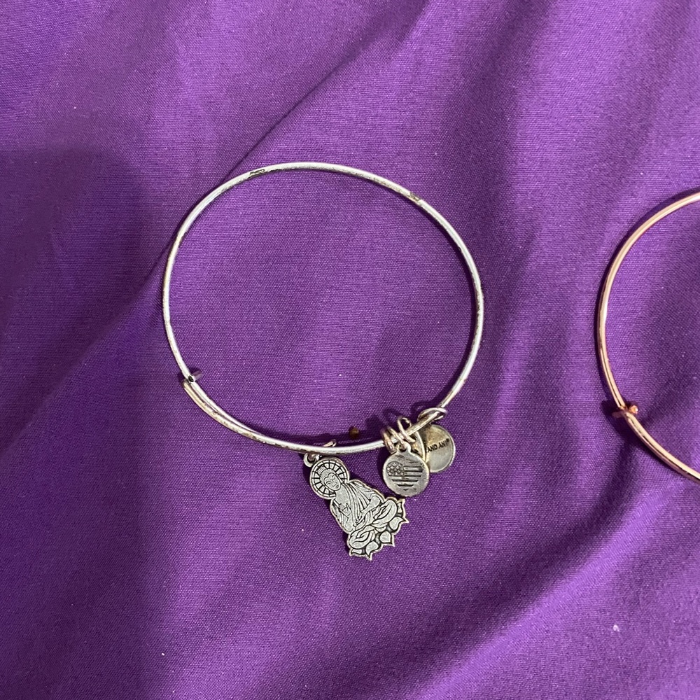 Variety of Alex and Ani bracelets